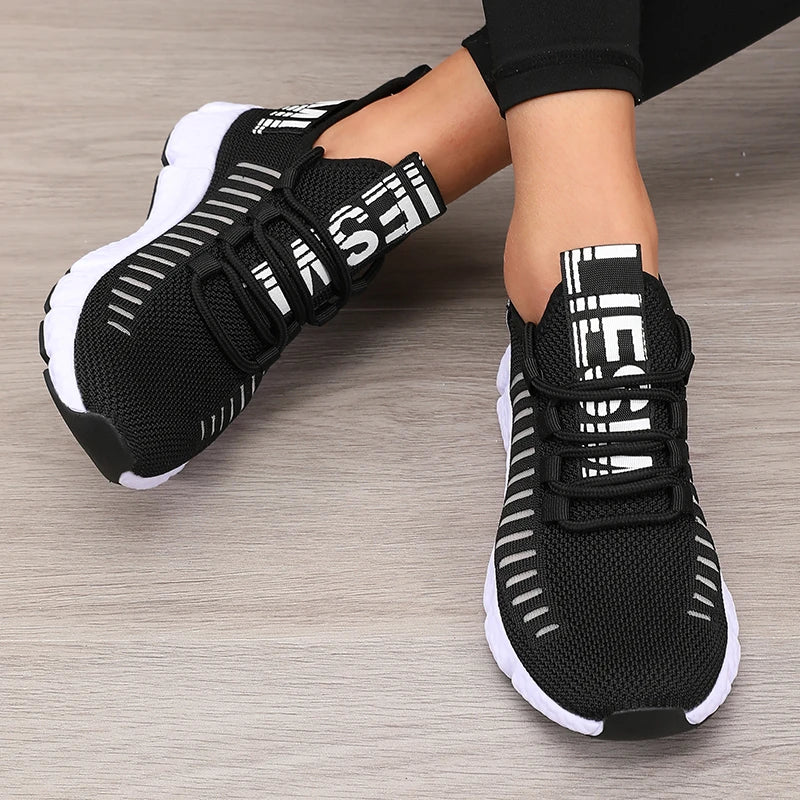 Chaussures de Sport Femme à Plateforme Synthétique et Textile Design Tendance 6