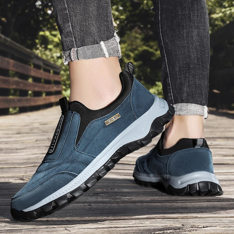 Chaussures de Sport pour Hommes en Cuir Suédé Respirant 4