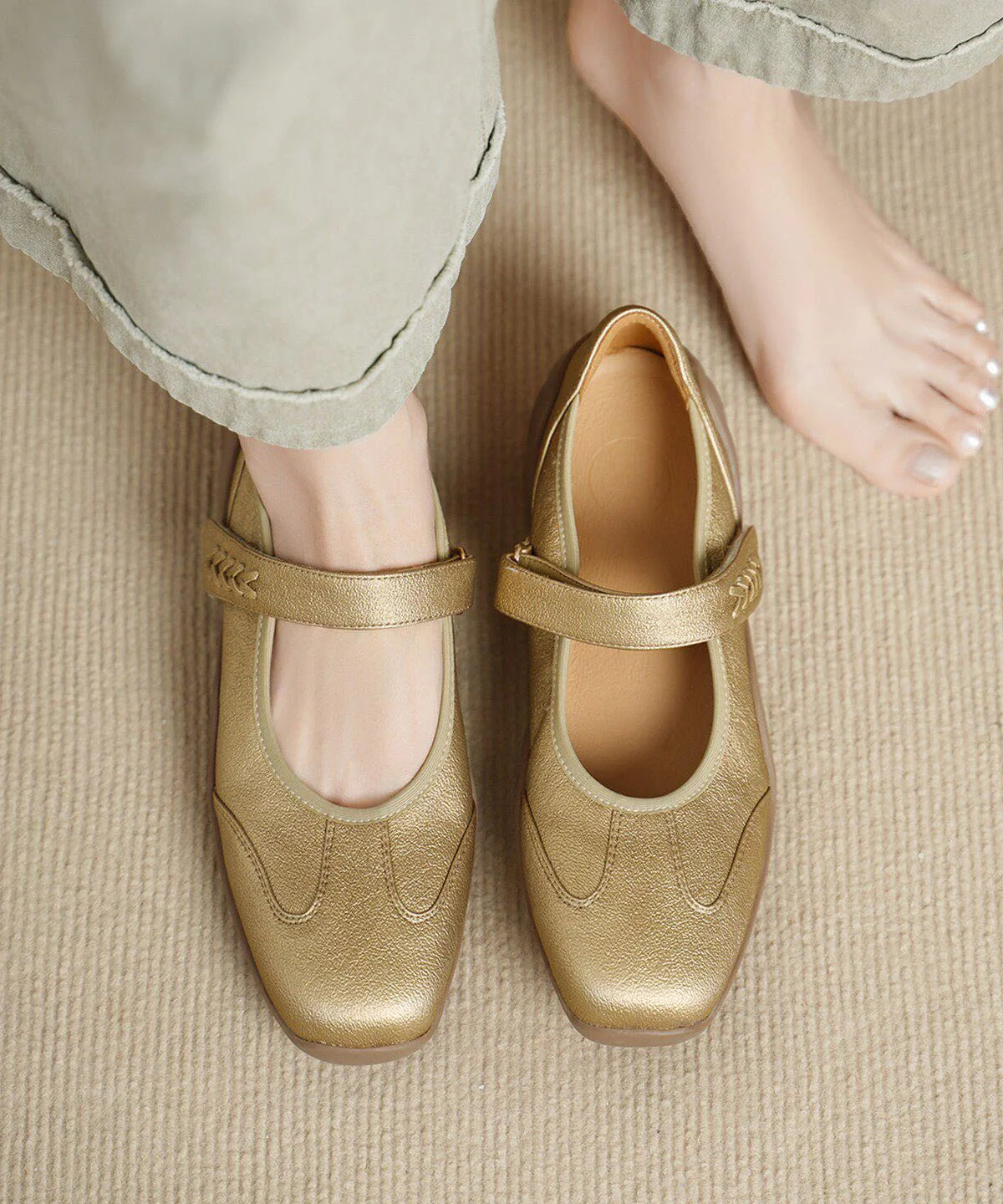 Chaussures plates à boucle pour femmes 1