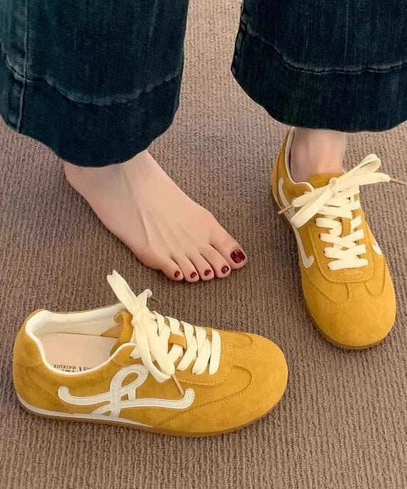 Chaussures plates décontractées à lacets pour femmes 0
