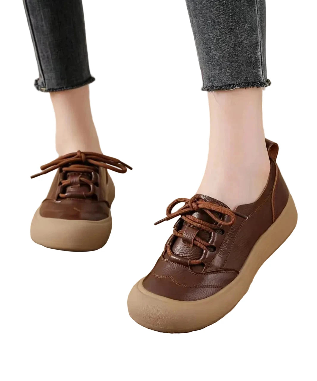 Chaussures plates décontractées à lacets pour femmes 0