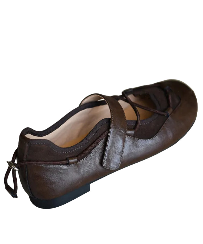 Chaussures plates rétro à sangles croisées pour femmes 4