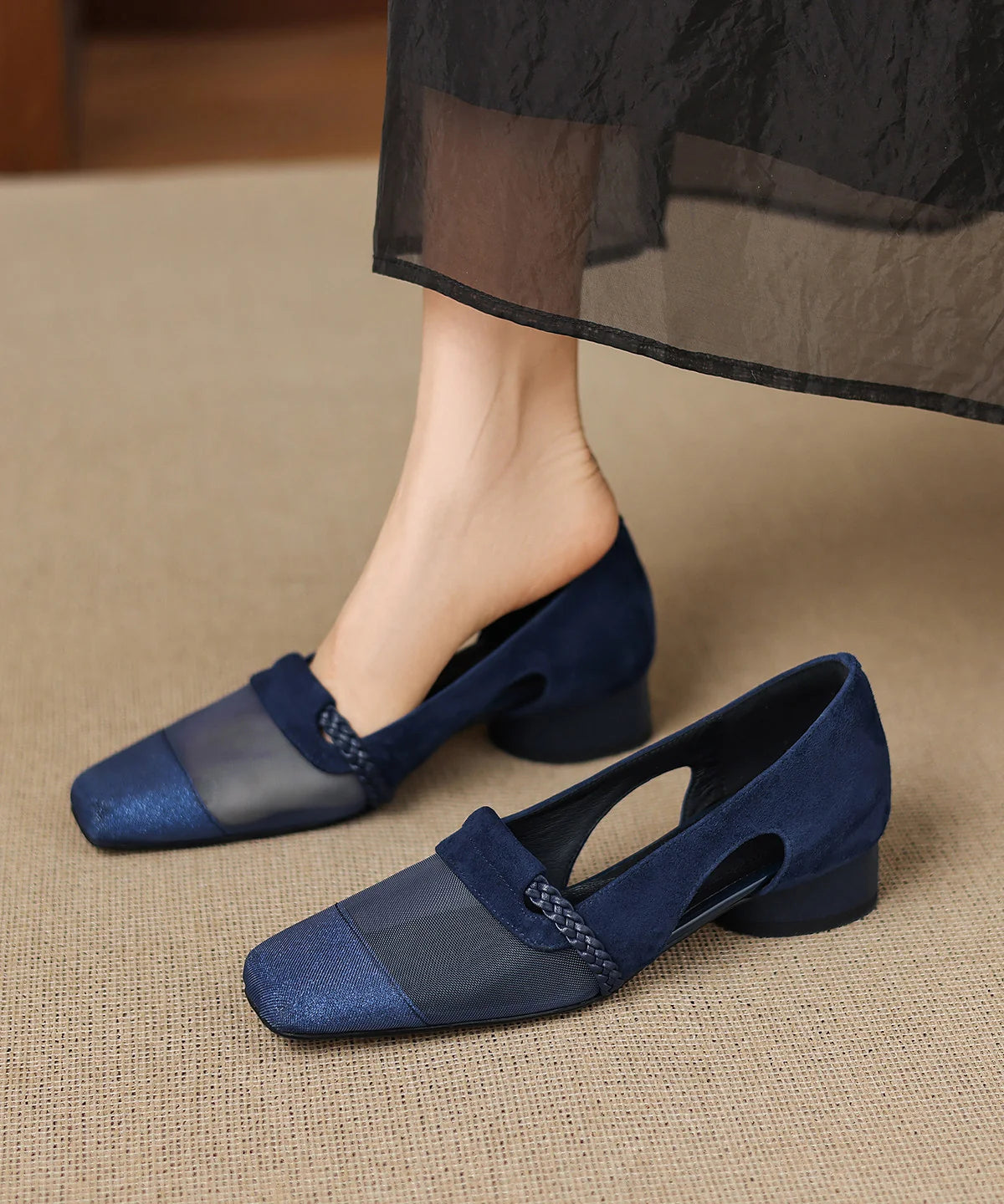 Chaussures pour femme ajourées avec talon compensé 0