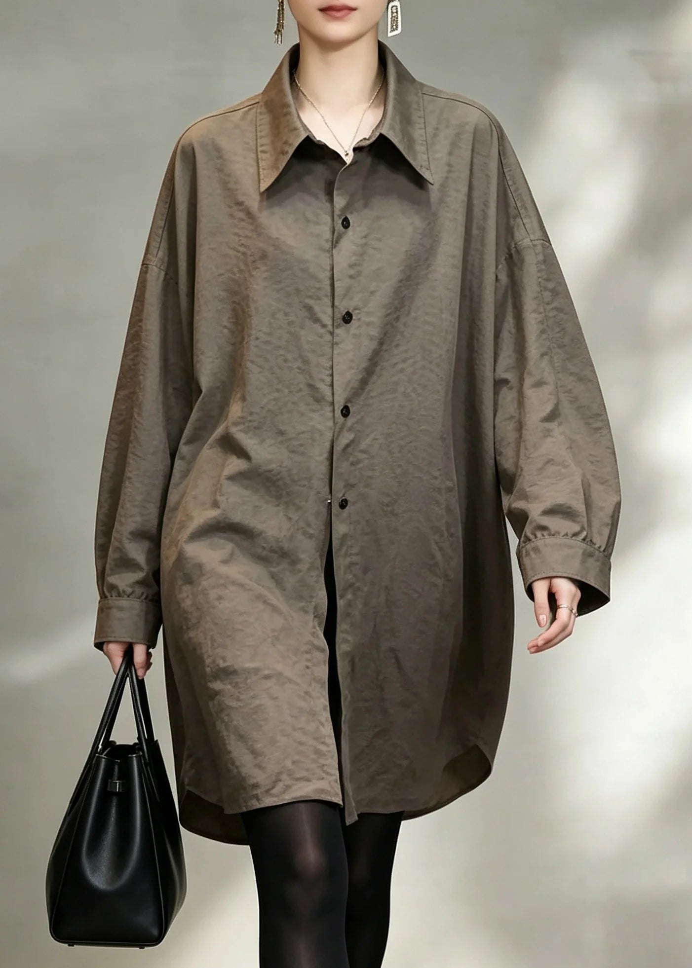Chemise Femme Cintrée Col Peter Pan Boutonnée Automne 4