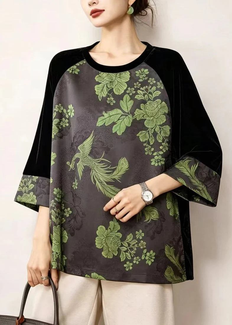 Chemise Femme Style Bohème Patchwork Automne 1