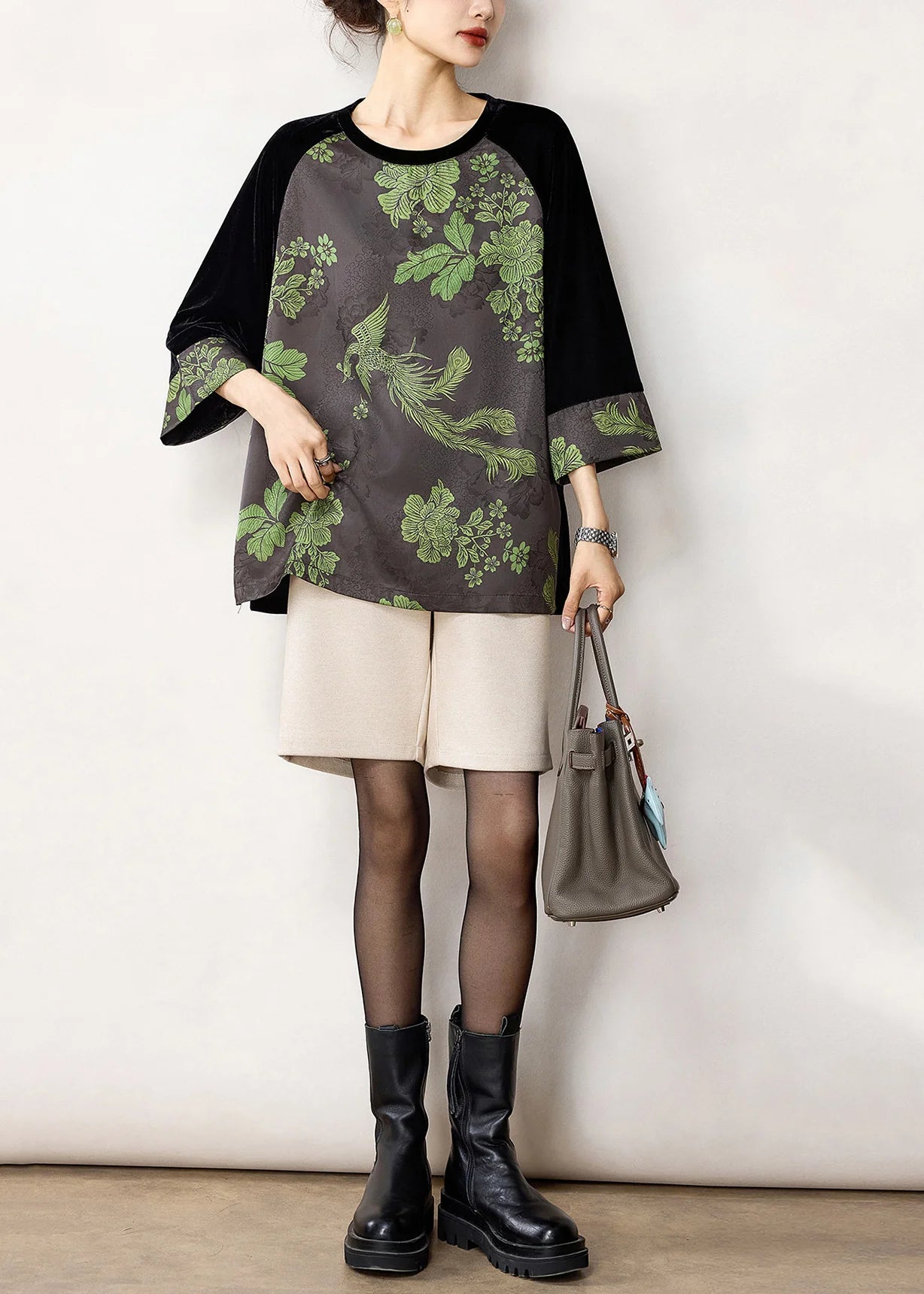 Chemise Femme Style Bohème Patchwork Automne 3