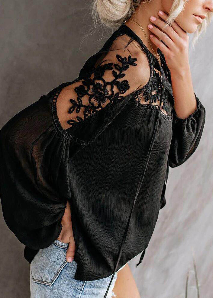 Chemise Femme Transparente Oversize en Dentelle 3