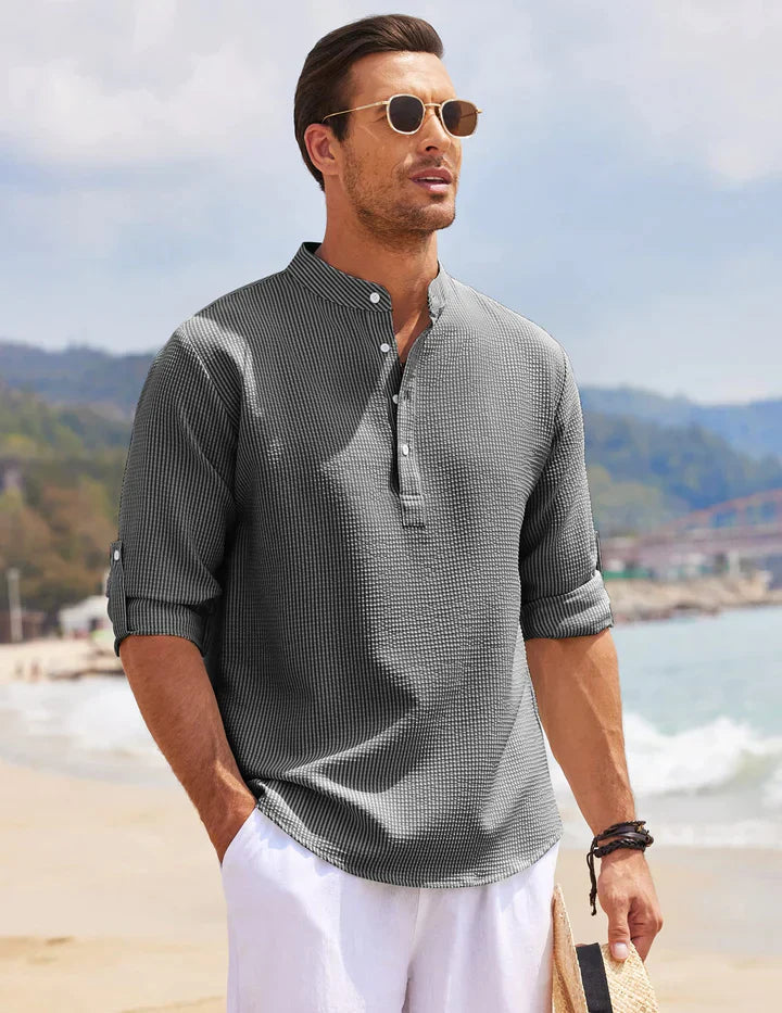 Chemise Homme Classique Tissu Respirant Manche Courte 2