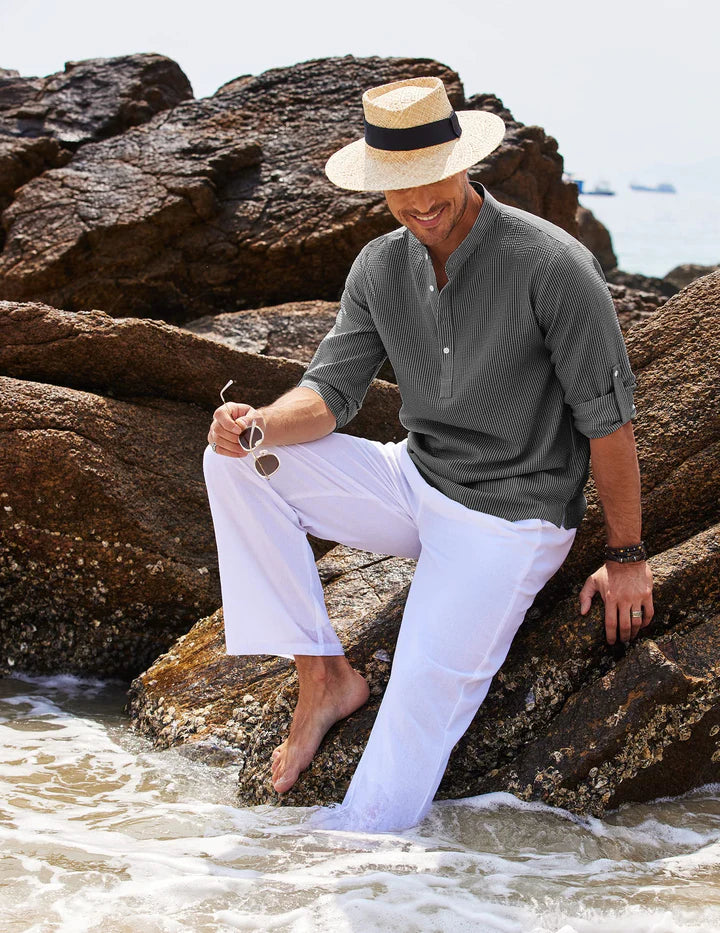 Chemise Homme Classique Tissu Respirant Manche Courte 3