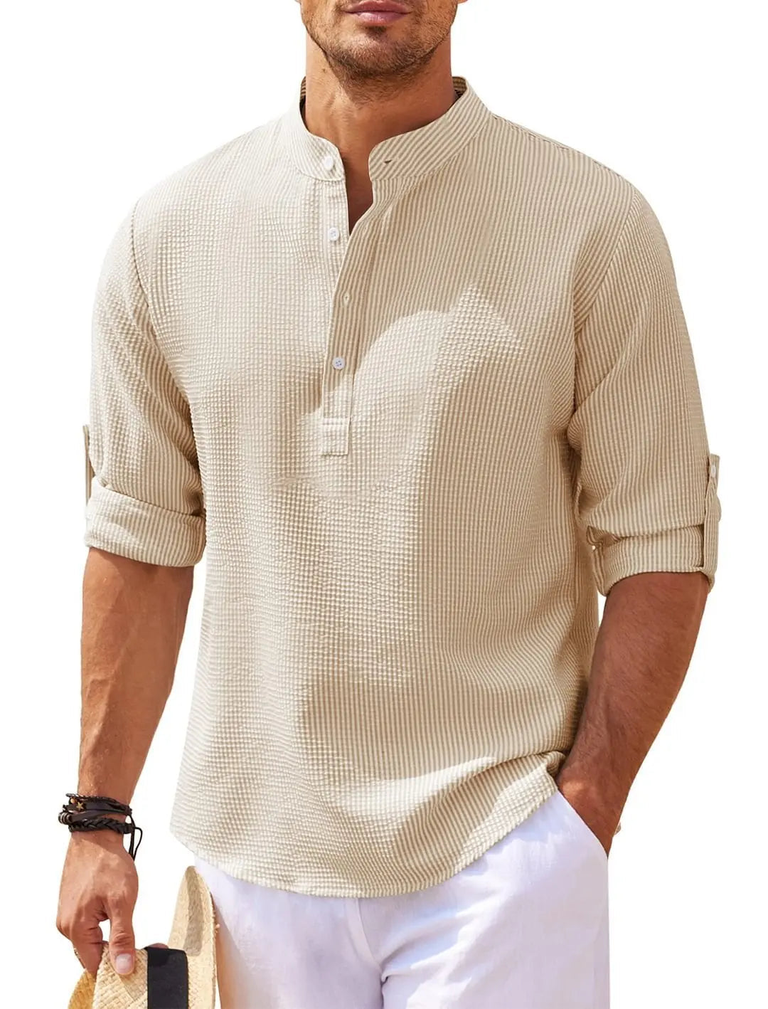 Chemise Homme Classique Tissu Respirant Manche Courte 5