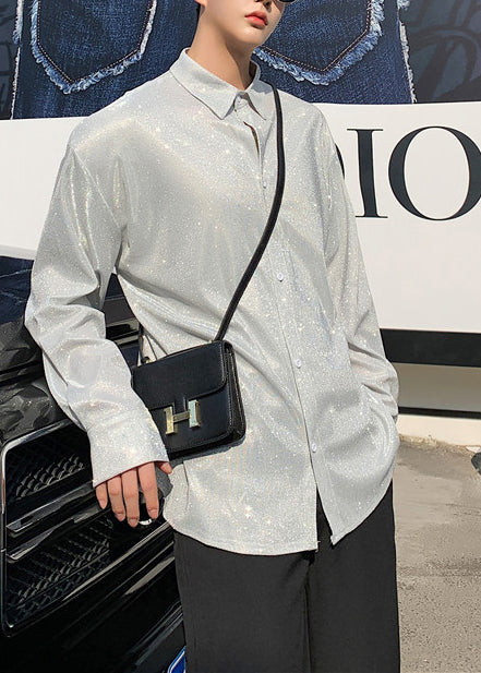 Chemise Homme Coupe Ample à Paillettes Automne 2