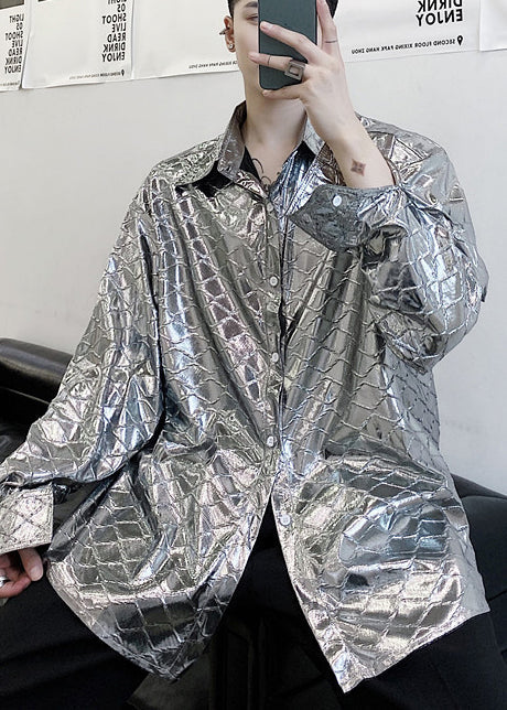 Chemise Homme Décontractée Coupe Oversize à Carreaux 2