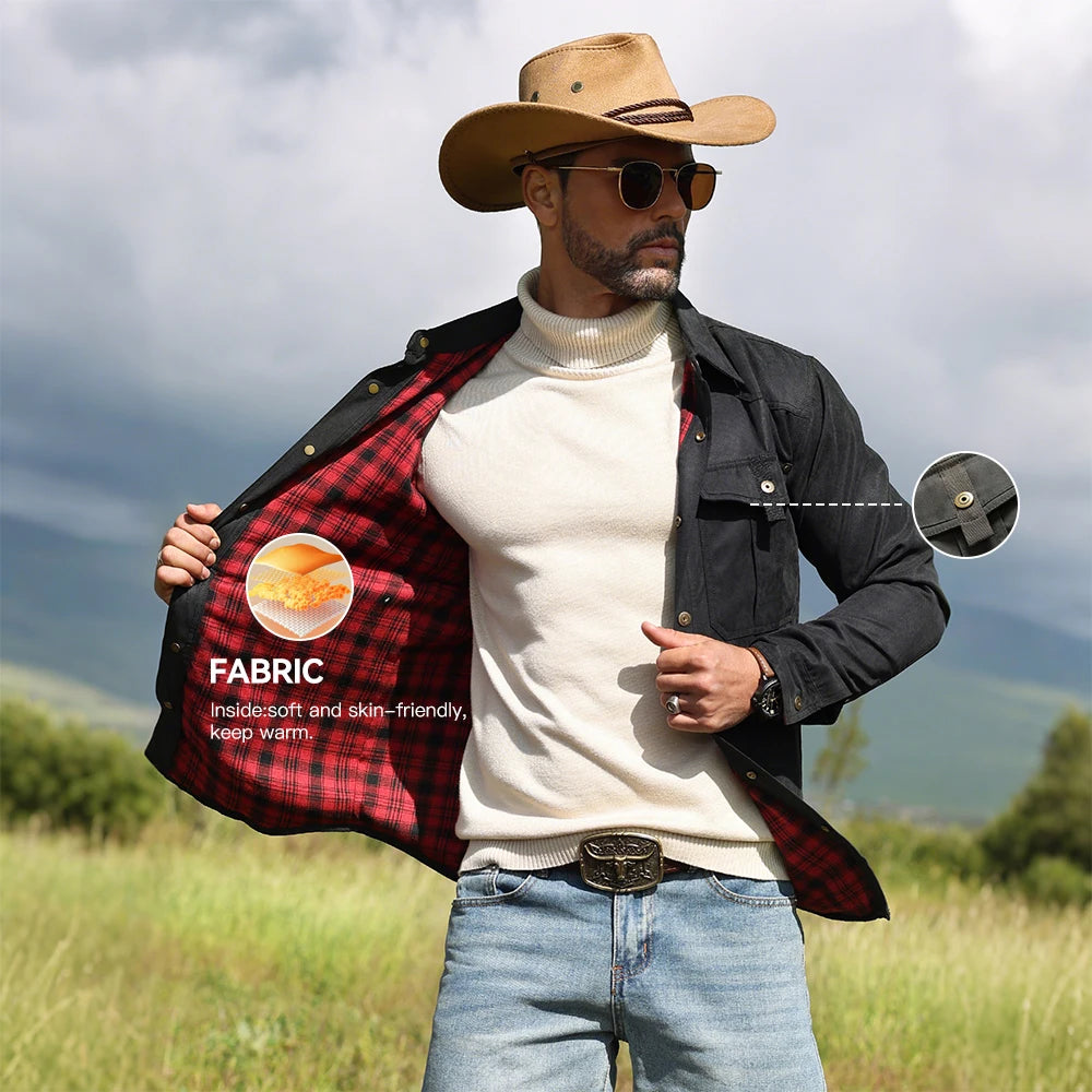 Chemise Homme à Manches Longues en Flanelle Tissu Respirant 3
