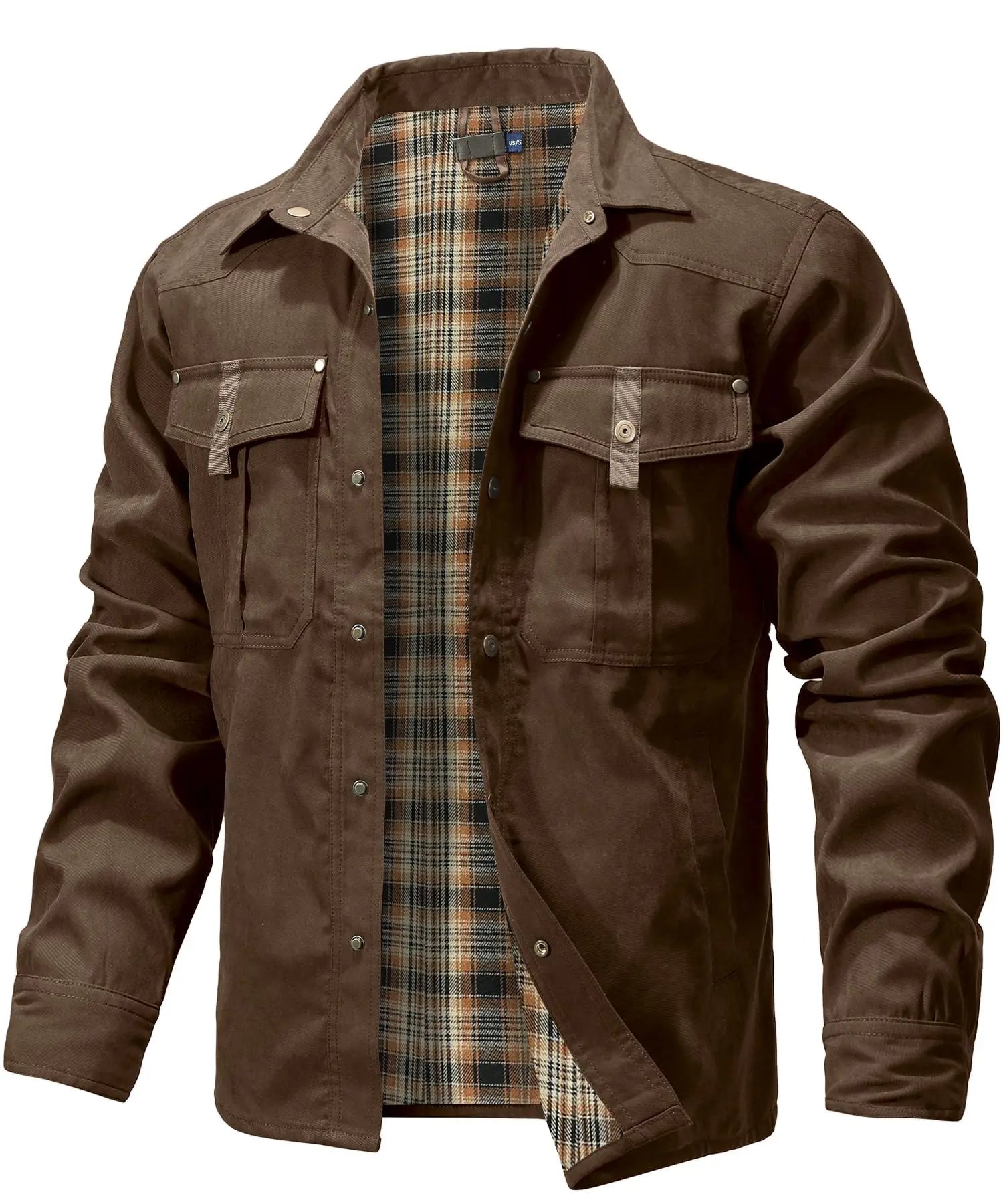 Chemise Homme à Manches Longues en Flanelle Tissu Respirant 6