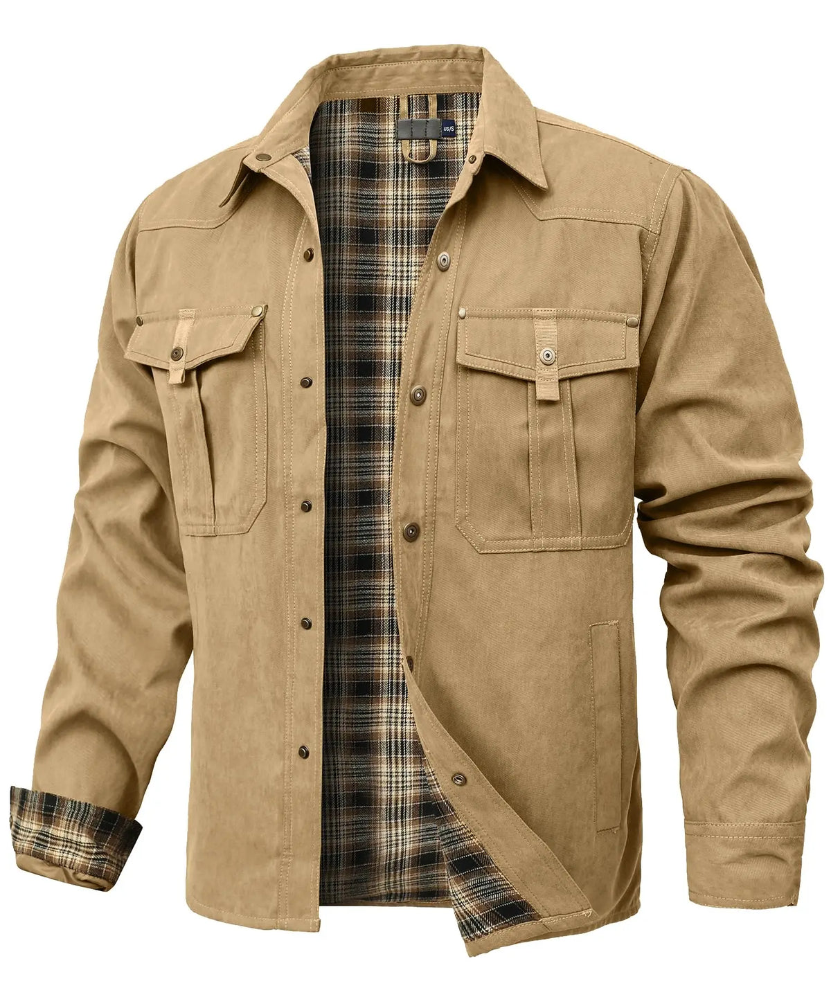 Chemise Homme à Manches Longues en Flanelle Tissu Respirant 9