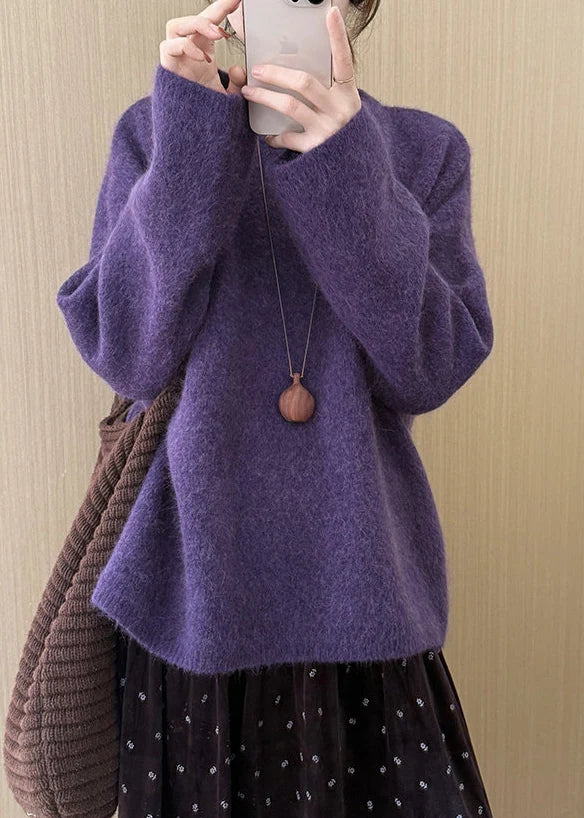 Chemise Oversize Femme Maille Épaisse Hiver 1