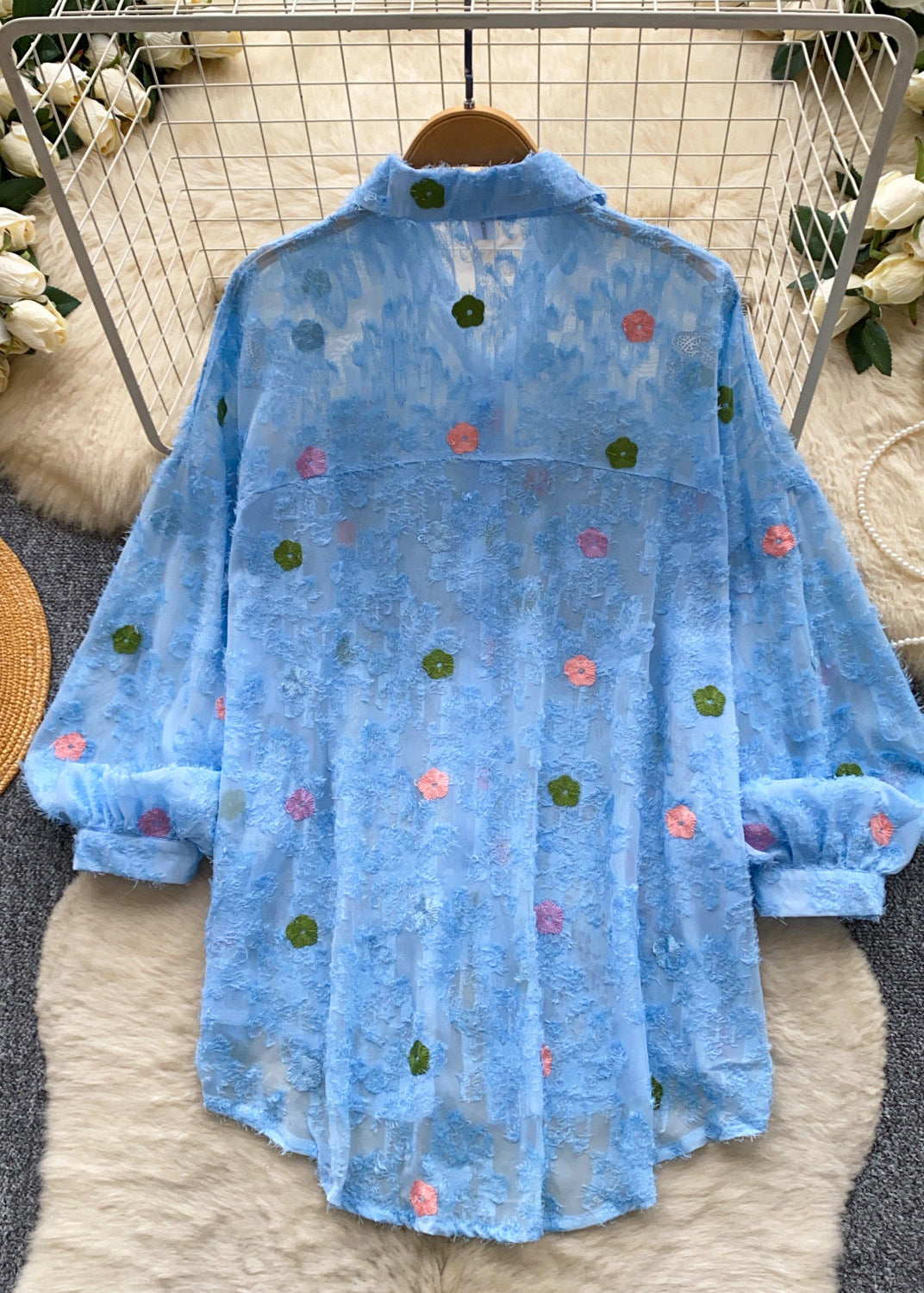 Chemise d'été femme coupe ample imprimée 1