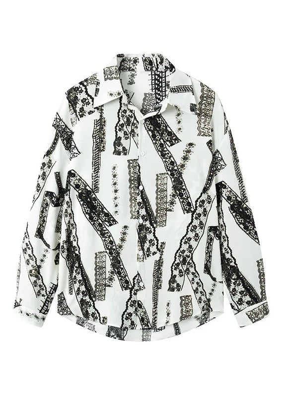Chemise homme oversize imprimée style moderne 4