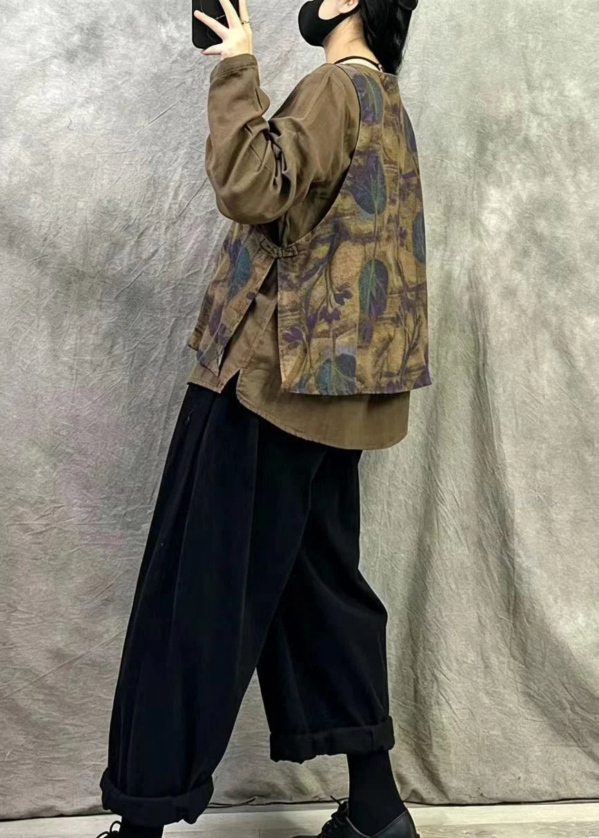 Chemise oversize patchwork pour femme style automnal 2
