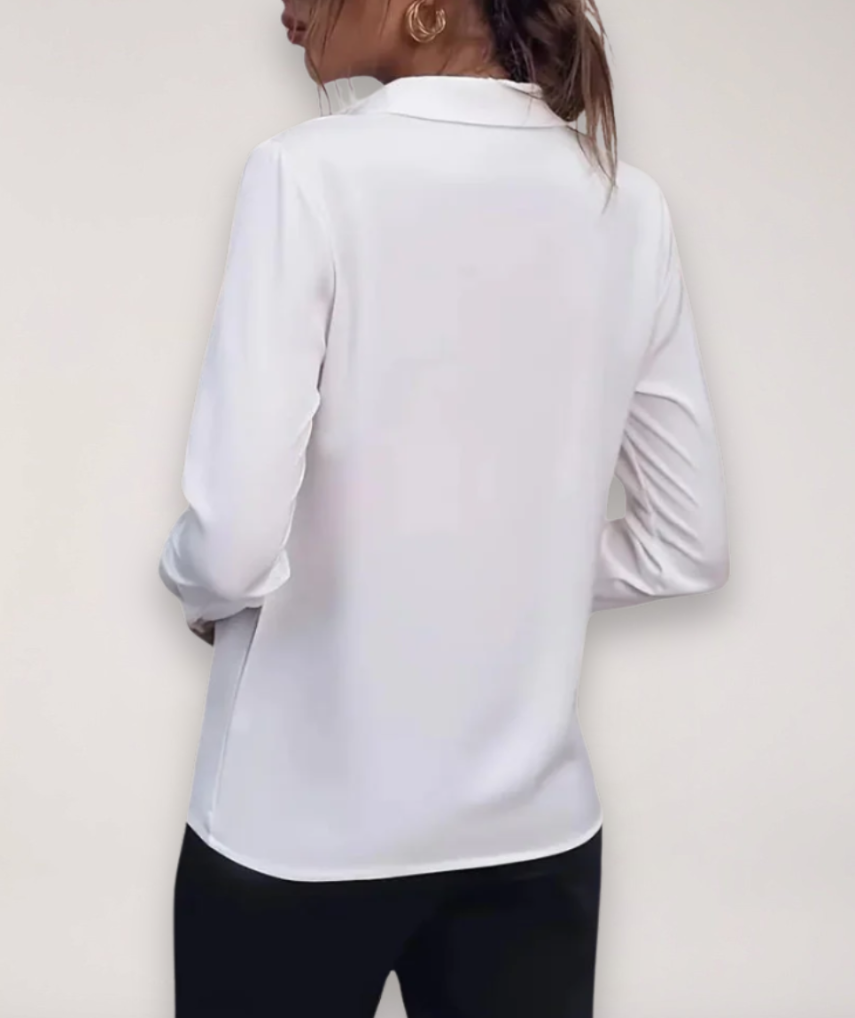 Chemisier de Bureau Boutonné Printanier pour Femmes 2