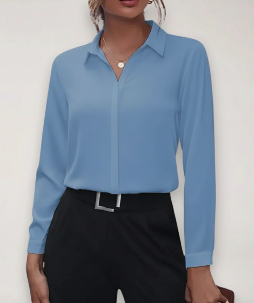 Chemisier de Bureau Boutonné Printanier pour Femmes 4