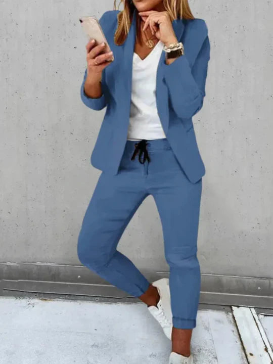 Variant image for Blazer et Pantalon pour Femmes Élégants en Tissu de Luxe-18