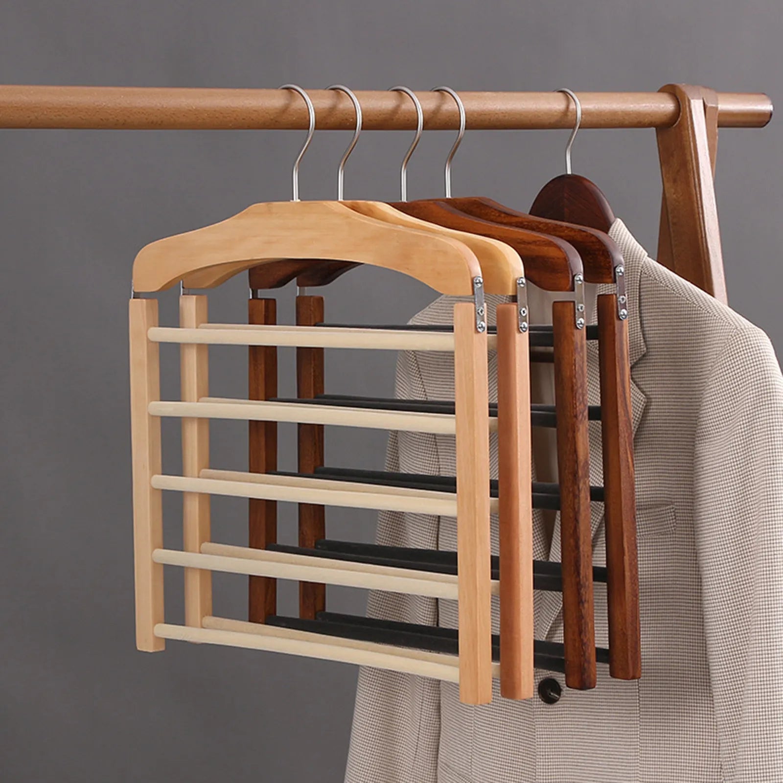 Cintre à Pantalons Multi-Barres Design Moderne 2