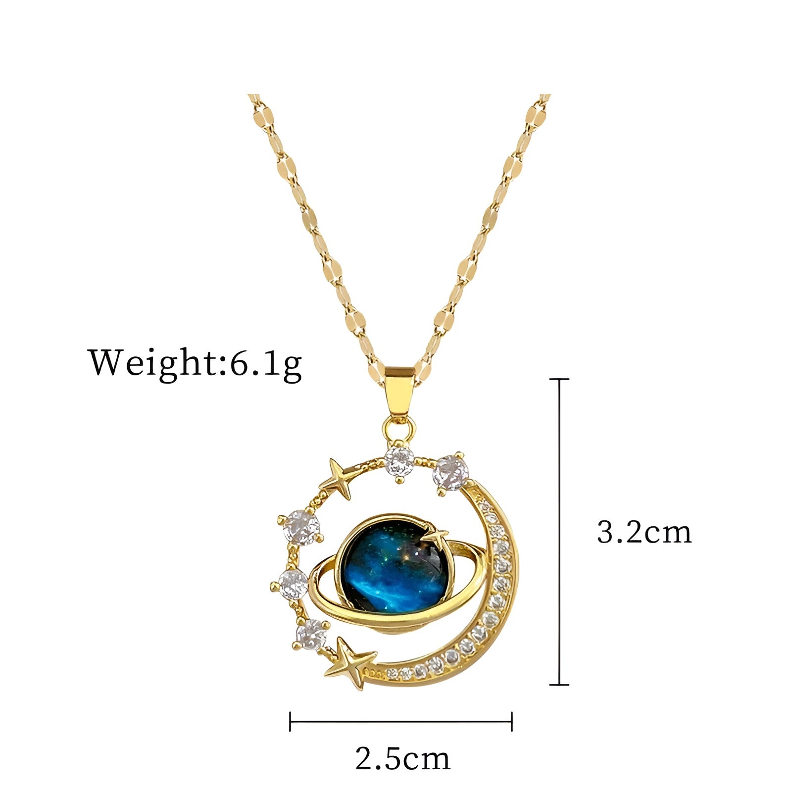 Collier Femme Chaîne Câblée avec Pierres Précieuses Aigue-Marine 5