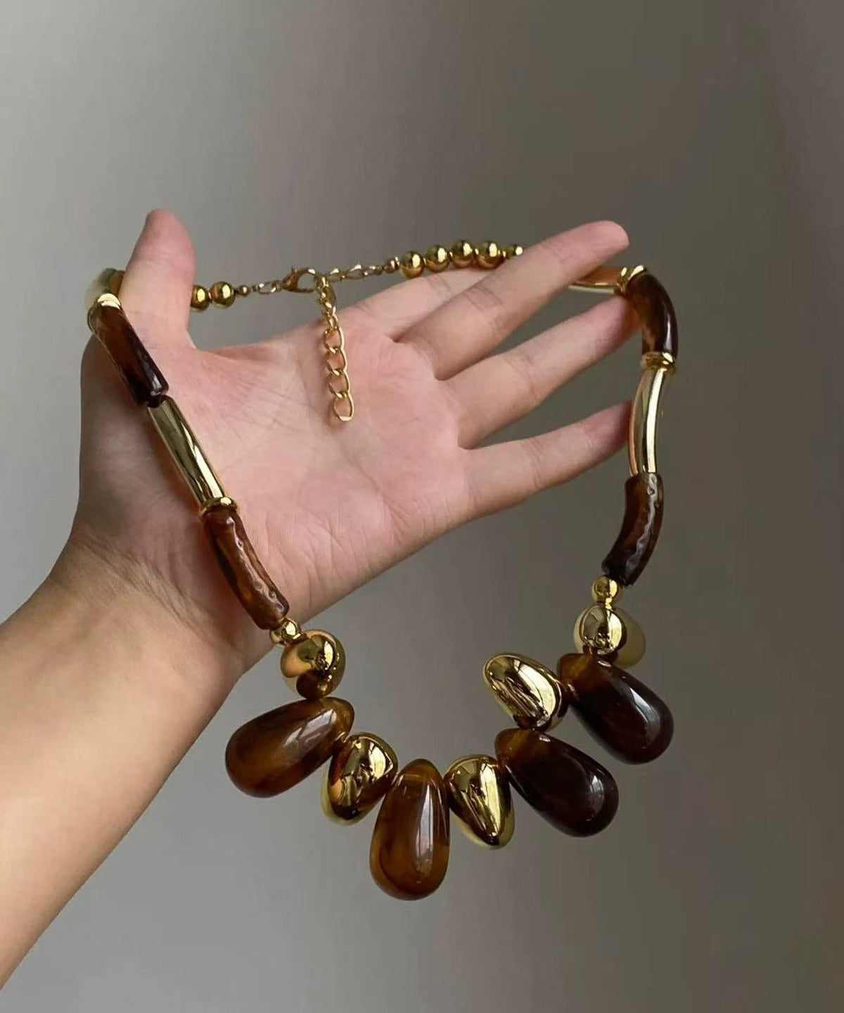 Collier Femme Choker Perlé Style Bohème Goutte d'Eau 0