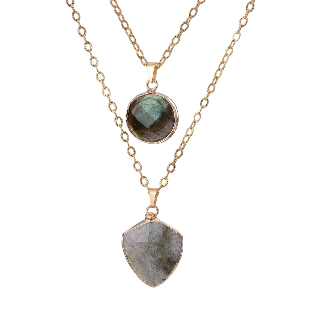 Collier Femme Design Unique Labradorite Artisanale 0