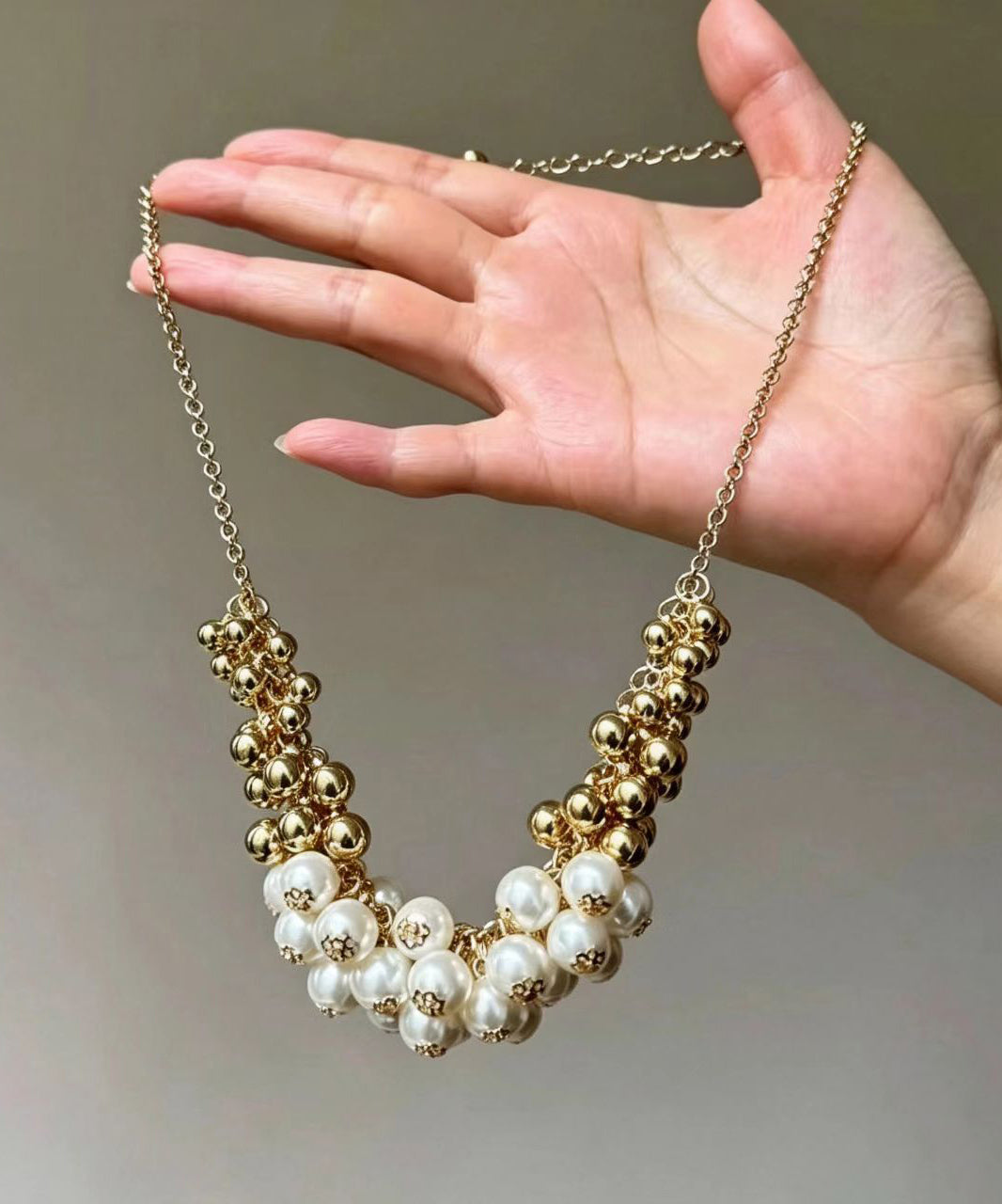 Collier Femme Multicouche Style Bohème Avec Perles Dorées 0