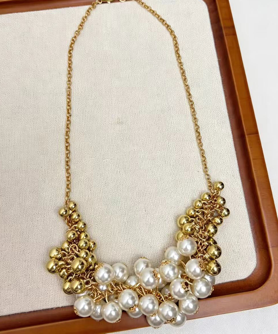 Collier Femme Multicouche Style Bohème Avec Perles Dorées 2
