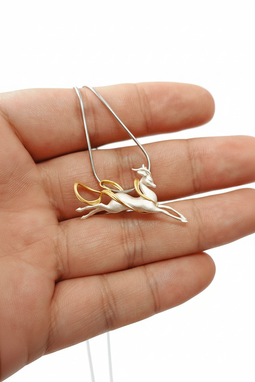 Collier Femme Pendentif Cerf Couleurs Variées 0