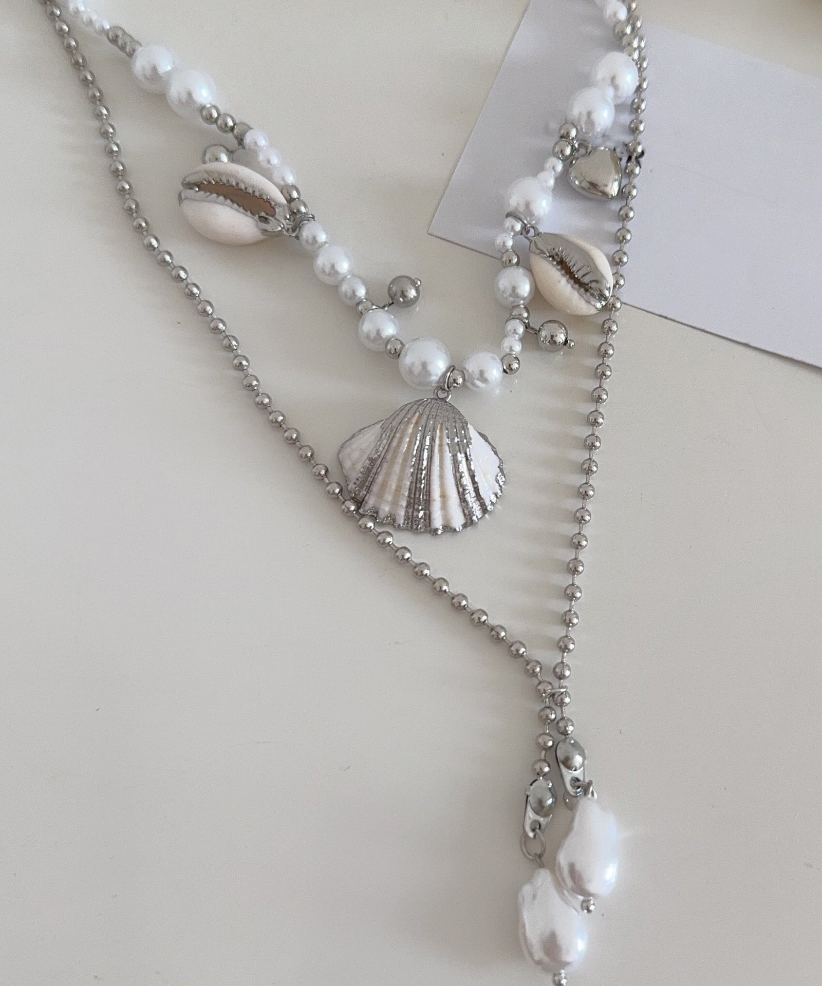 Collier Femme Pendentif Double Couche Style Moderne 3