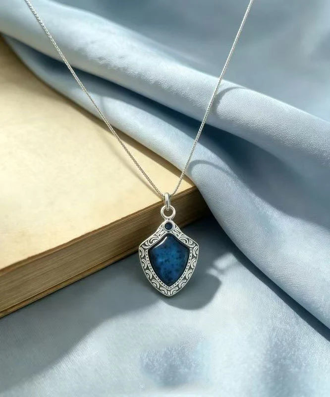 Collier Femme Pendentif Fantaisie Bleu Design Élégant 2