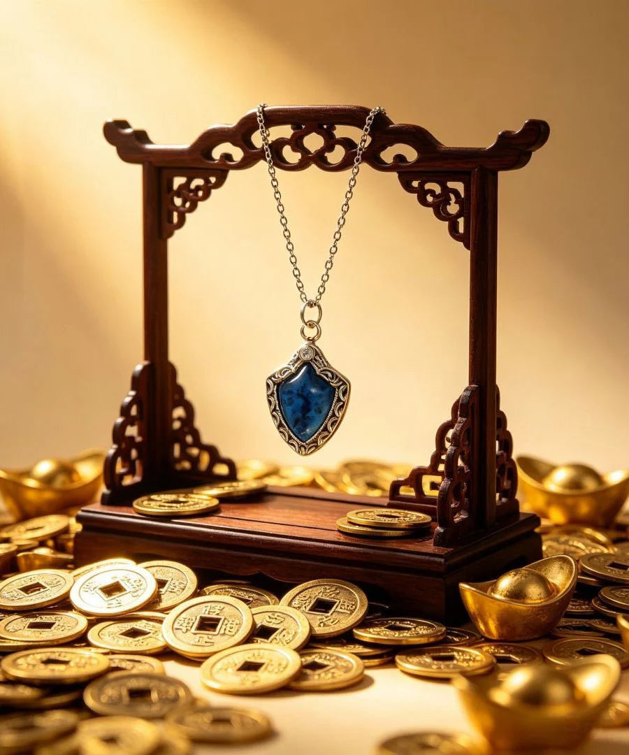 Collier Femme Pendentif Fantaisie Bleu Design Élégant 4