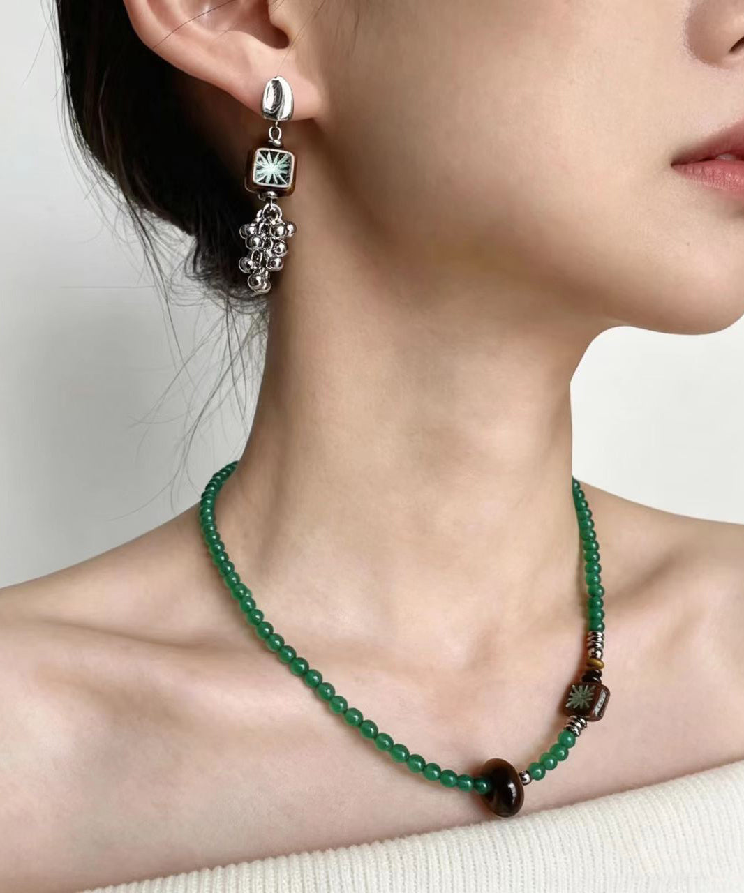 Collier Femme Pendentif Perles Style Bohème 2