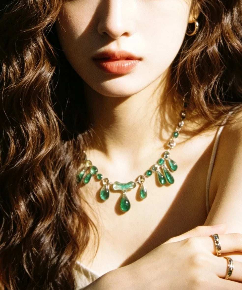 Collier Femme Pendentif Vintage Forme Larme 2