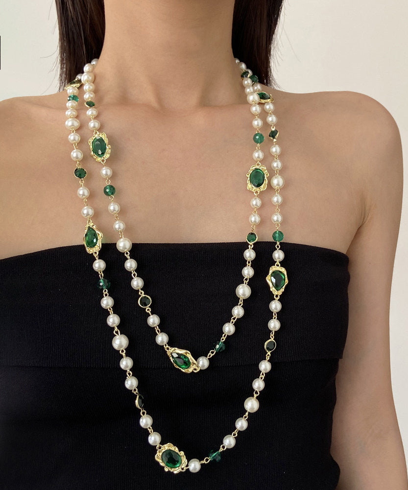 Collier Femme Perles Graduées Multi-couches Style Patchwork 3