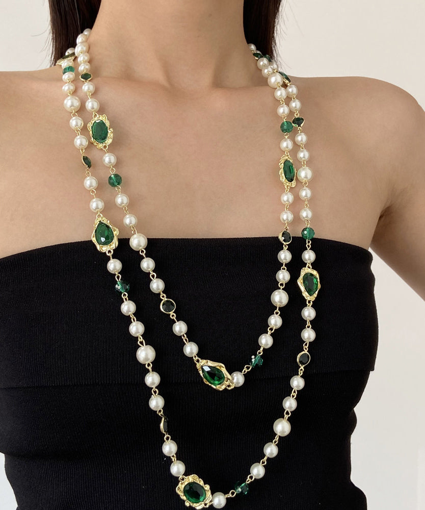 Collier Femme Perles Graduées Multi-couches Style Patchwork 4
