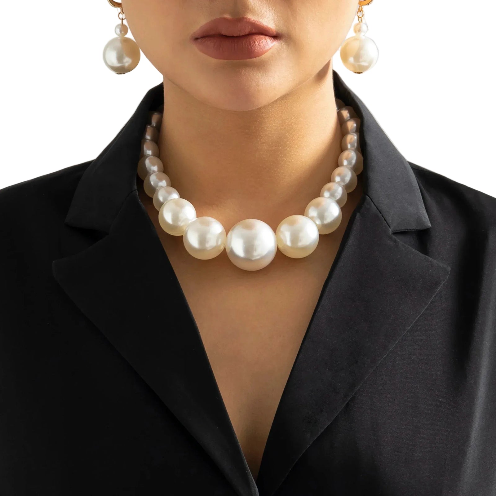 Collier Femme Perles Surdimensionnées Élégant 0