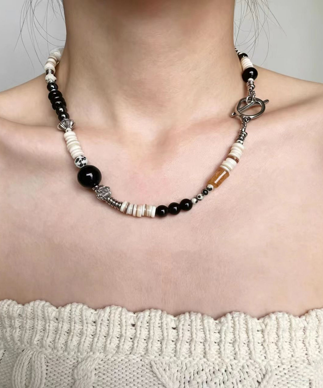 Collier Ras du Cou Femme Style Bohème Naturel 1