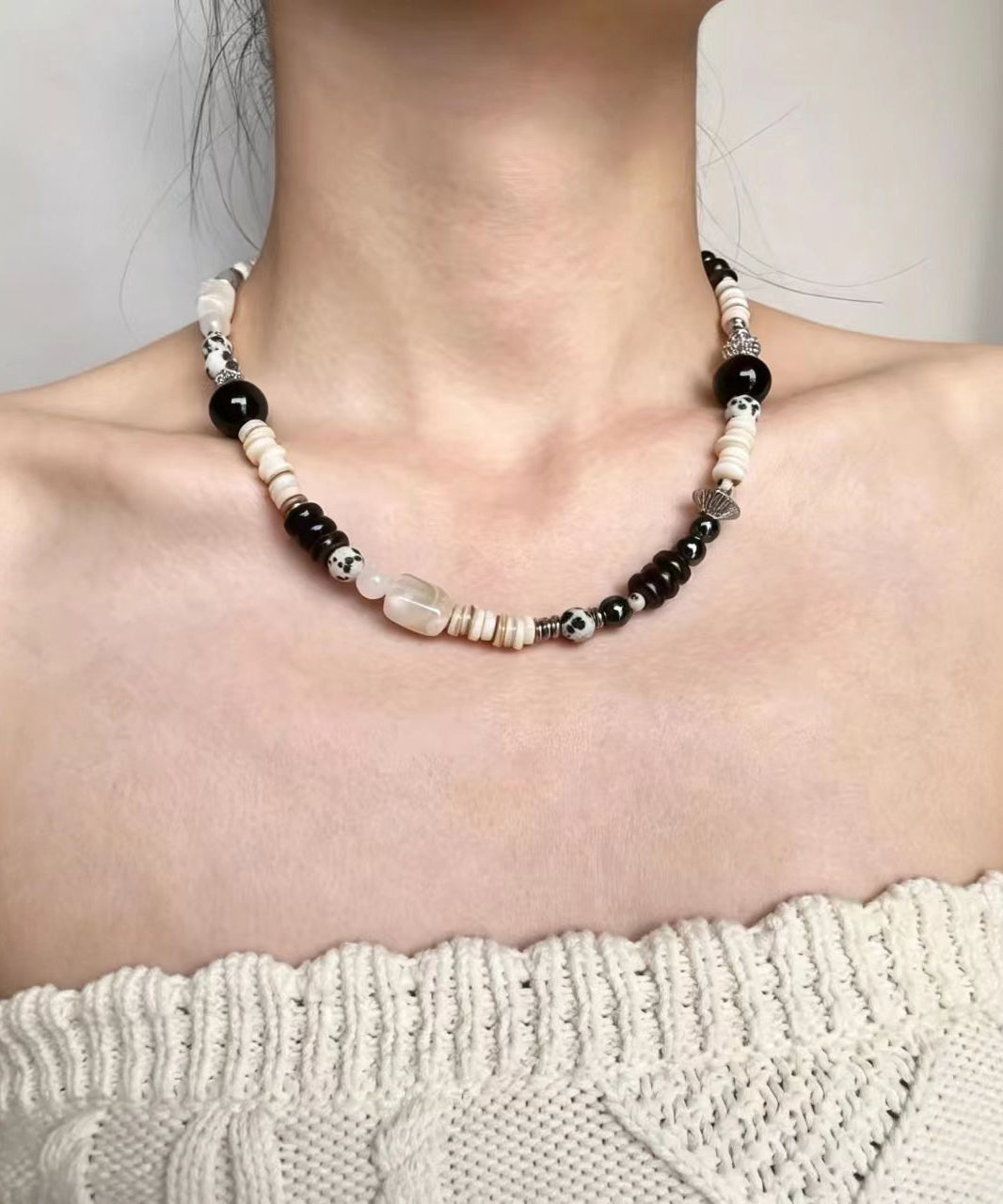 Collier Ras du Cou Femme Style Bohème Naturel 3