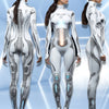 Combinaison Femme Cosplay Robot Futuriste à Fermeture Éclair 0