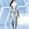 Combinaison Femme Cosplay Robot Futuriste à Fermeture Éclair 5