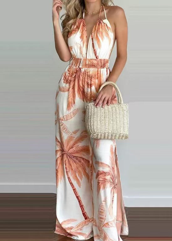 Combinaison Femme Dos Nu Taille Élastique Style Licou 2