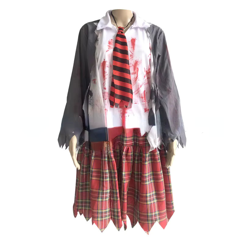 Costume Femme Zombie Style Campus pour Carnaval et Fête 3