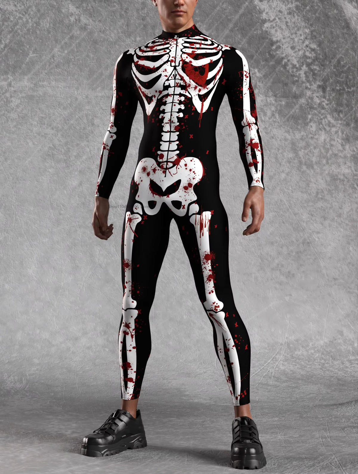 Costume Homme Cosplay Squelette Steampunk Carnaval 5