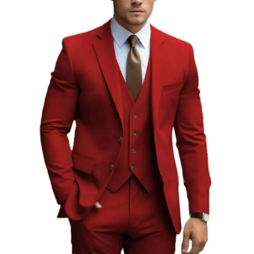 Costume de mariage 3 pièces pour homme avec gilet 11