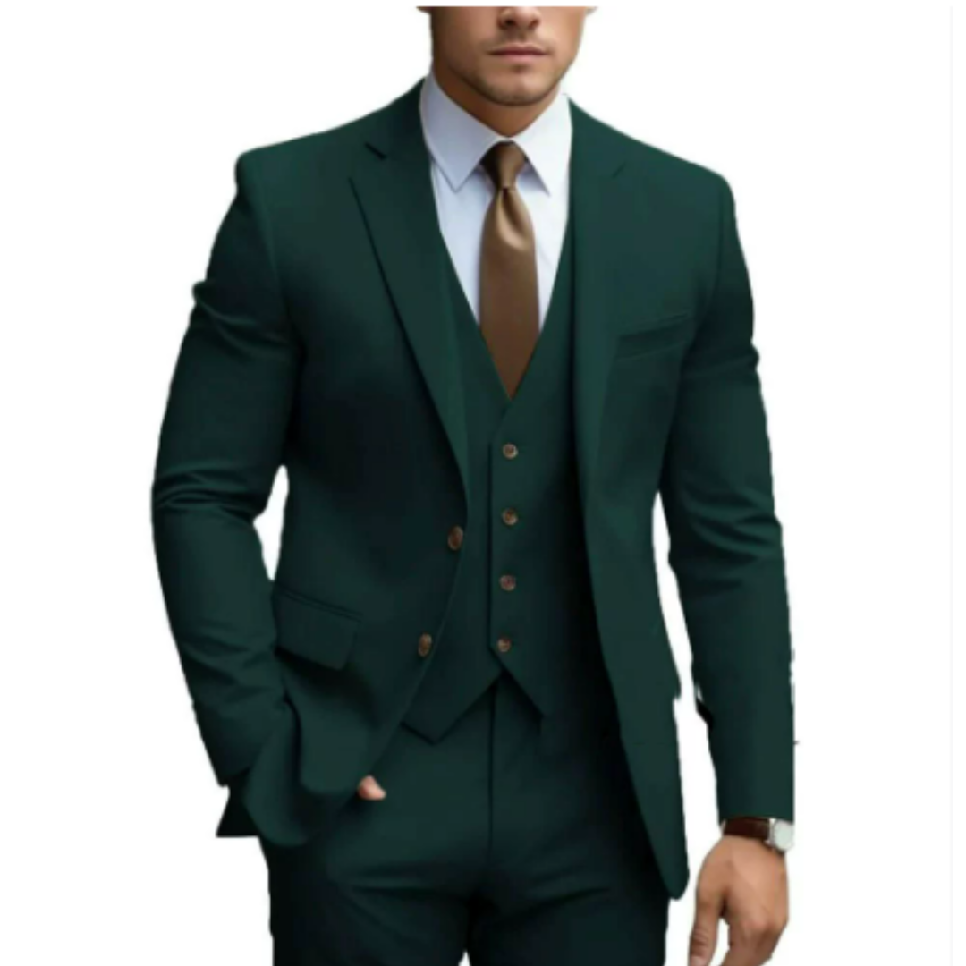 Costume de mariage 3 pièces pour homme avec gilet 1